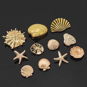 Boutons irréguliers coquille de mer conque étoile de mer bouton en métal forme spéciale personnalisé en alliage de Zinc tige en métal boutons personnalisés pour vêtements - Product Image 2