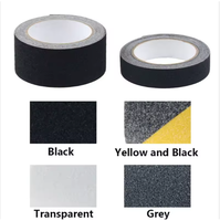 Bande de sécurité pour sols, imperméable et phosphorescente, en PVC renforcé avec sable de quartz noir, pour marches d'escalier