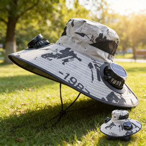 Casquette d'été multifonctionnelle portable à énergie solaire, rechargeable, avec ventilateur intégré, idéale pour la pêche à la <span class=keywords><strong>carpe</strong></span> et la randonnée en lac - Offre Spéciale - Product Image 3