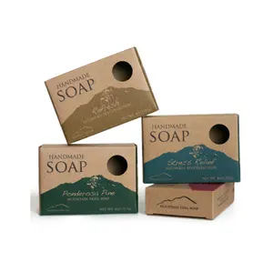 Eco Friendly recycled soap packaging box custom printing kraft paper box for soap