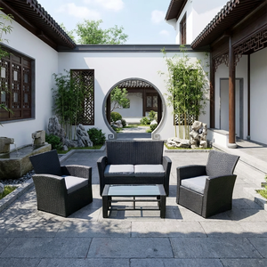 Conjunto de Muebles de <span class=keywords><strong>Jardín</strong></span> Modernos para Exteriores, Terraza de Hotel o Villa, Sofá de Ratán - Product Image 2
