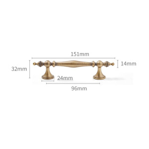 Poignées de porte de placard en laiton massif de luxe françaises, villas, appartements, quincaillerie de meubles, armoire, tiroir, boutons de porte de cuisine - Product Image 4