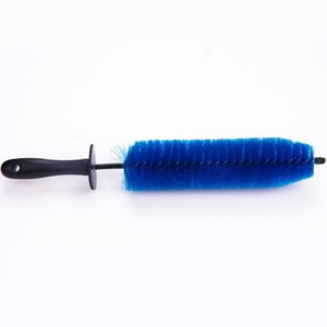 Car Wash <b>Brush</b> 45 Inch <b>Wheel</b> Cleaning Blue Bristle For Tire And Rim Detailing - Product Image 1
