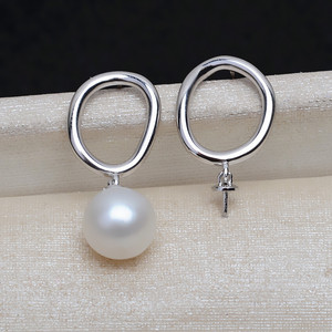 Pendientes de Plata S925 Estilo Barroco para Mujer, 8-14 Perlas Deformadas, Joyería Colgante para el Cabello, Accesorios DIY 3951 - Product Image 3