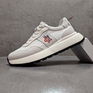 Pure White Lace up Retro Shoes with Contrasting Stripes on the Side Lightweight and Breathable - Product Image 2