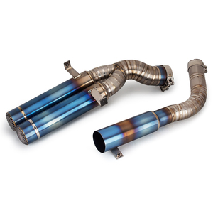 Tubo silenciador modificado azul quemado de aleación de titanio completo, conexión de <span class=keywords><strong>doble</strong></span> <span class=keywords><strong>salida</strong></span>, tubo delantero Original, <span class=keywords><strong>Escape</strong></span> deslizante para Honda CBR600RR F5 - Product Image 6
