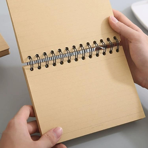 Mini A6 Kraft Spiraal Notitieboekje Klaar Om Linnen Omslag Student-To-Do Lijst Notitieblok Met 120 Losbladige Binnenpagina 'S Te Verzenden Voor Gebruik In Het Dagboek - Product Image 4