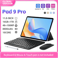 Tablet Study Pad 9 Pro 11 Inci 16GB RAM 1TB ROM Kamera Triple 108MP Baterai 8000mAh 4G 5G WiFi FM GPS Dual SIM+TF Multibahasa