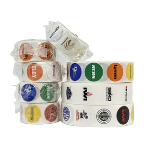 Fabrikanten Custom Private Merknaam Afdrukken Logo Zelfklevende Rol Etiketten Stickers Voor Verpakking