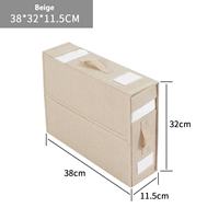 2 Packs Organisateur de draps et boîte de rangement Organisateur de draps pliable Organisateur de placard en lin pliable Boîte de rangement