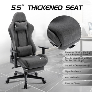 Chaise de bureau de style course automobile en gros AJUNION, logo personnalisé, chaise de jeu de bureau, silla gamer, chaise de bureau inclinable pas chère, chaise de bureau BIFMA - Product Image 4