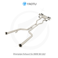 YT untuk BMW M4 G82 sistem knalpot Valvetronic, baja tahan karat kinerja tinggi