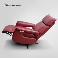 Canapé simple en cuir haut de gamme chaise fonctionnelle électrique rotative de luxe légère pour salon salon de loisirs