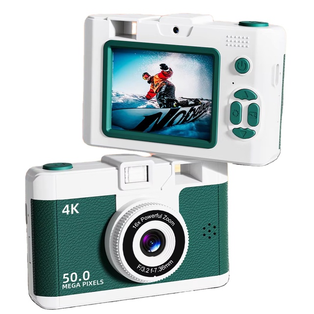 WIFI FHD 1080P Camera Digital Point and Shoot Cameras with 16X Zoom Anti Shake Compact Small Retro Camera
