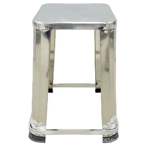 आधुनिक स्टेनलेस स्टील स्क्वायर स्टूल फोल्डेबल धातु फोल्डेबल धातु फोल्डेबल धातु तह कुर्सी - Product Image 3