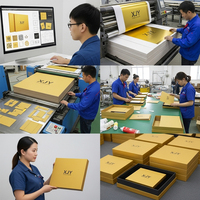 Boîte à glissière personnalisée avec logo XJY, boîte à glissière de luxe en carton pour emballage cadeau, boîte à glissière en carton doré pour boîtes