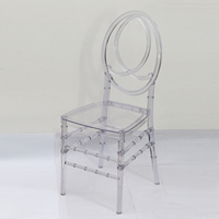 Chaise Chiavari empilable en résine plastique de haute qualité, style cristal, mobilier moderne pour événements extérieurs, hôtels, banquets, salles à manger et salons