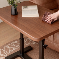 Table pliante mobile réglable en hauteur, bureau d'ordinateur, bureau d'écriture, table de chevet pour chambre à coucher, table de nuit simple, bureau de travail