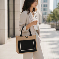 Sacs de mariage personnalisés en jute 2026 – Sacs fourre-tout avec broderie/numérique/soie/transfert thermique de LOGO personnalisé – Sacs écologiques pour souvenirs et cadeaux d'invités