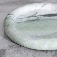 Plateau de service et de rangement décoratif en marbre naturel, design personnalisé, diamètre 230*30mm, diamètre 170*30mm, style moderne, qualité supérieure pour la maison