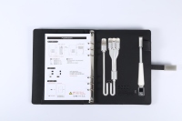 Carnet de notes en cuir A5 personnalisable le plus populaire 2026 avec chargeur sans fil et lampe LED LOGO intégrée