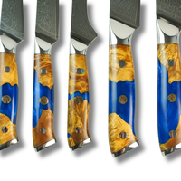 Couteau de Chef Professionnel de Luxe Moderne, Lame Damas VG10, Dureté 60 HRC, Super Affûté, Qualité Supérieure, 9 Pouces