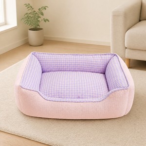 Coussin matelassé lavable pour animaux de compagnie avec housse amovible pour petits chiens et chats, doublure à carreaux, rembourrage 37D, lit-canapé pour chien, intérieur, toutes saisons - Product Image 2