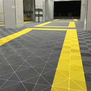 Dalles de <span class=keywords><strong>sol</strong></span> modulaires ventilées en PVC industriel robuste pour garage, usage intérieur en entrepôt, tente ou bureau - Product Image 3