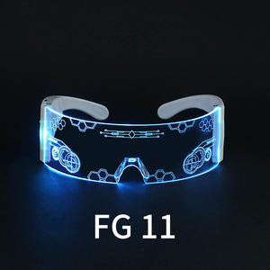 Para <span class=keywords><strong>Amazon</strong></span> Future Technology <span class=keywords><strong>Gafas</strong></span> emisoras de luz LED Tonos de carga de flash de discoteca de moda con tono de vibración sensorial - Product Image 3