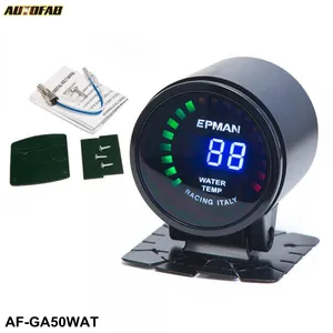 AUTOFAB-Nieuwe Epman Auto Motor 2 "52mm Digitale Gerookte 20 LED Digitale Water Temperatuur Temp Meter met sensor beugel AF-GA50WAT