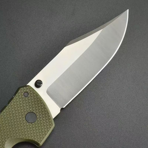 Navaja Plegable Mecánica con Hoja de Acero CTS-XHP, Mango de G10 Verde OD, Herramientas de Supervivencia para Exteriores, OEM - Product Image 4