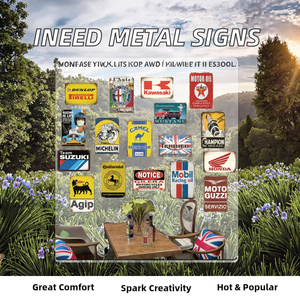 Plaque métallique publicitaire de bière vintage personnalisée, décoration murale pour bar, <span class=keywords><strong>garage</strong></span>, enseignes en étain pour moto, finition peinte numérique personnalisée - Product Image 2