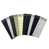 Autocollants lumineux personnalisés pour clavier, anglais, arabe, russe, brillant, brillant dans le noir