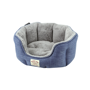 Cama de lujo para mascotas Cordoury de tartán, cama acogedora de felpa para perros, terciopelo Oxford, materiales de fibra de piel sintética de plástico, cartón elegante clásico moderno - Product Image 5