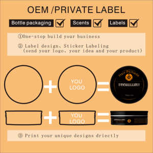 Cire coiffante permanente bio personnalisée avec logo OEM <span class=keywords><strong>pour</strong></span> hommes, avec crème et pommade coiffante hydratante mate effet naturel - Product Image 3