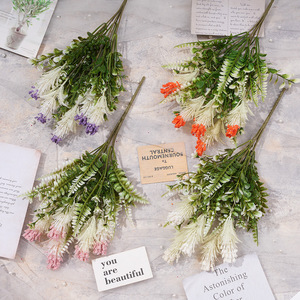 Bouquet de fleurs artificielles en soie mélangées pour décorations de mariage, ornement de sol, moulage par injection - Product Image 1