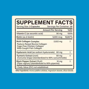 OEM/ODM Cápsulas Complejas de Colágeno 6 en 1 Productos de Apoyo para Articulaciones y Belleza Promueven La Piel Brillante Suplemento Dietético 90 Caps - Product Image 2