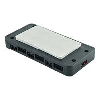 Gestion centralisée du hub à double contrôle ARGB/PWM QiuzAim à 6 ports pour les systèmes multi-ventilateurs avec synchronisation de la carte mère et modes autonomes