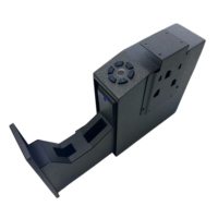 Coffre-fort pour arme à feu à 4 modes de déverrouillage : empreinte digitale, clavier, code, Bluetooth, accès rapide, antivol, glissière latérale, fixation murale, en acier, pour table de chevet