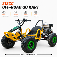 Buggy Todoterreno Monoplaza de Alta Velocidad y Durabilidad de 212 CC con Neumáticos Grandes para Conducción en el Desierto