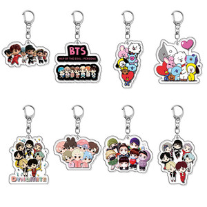 BT21 Cooky Tata Koya RJ Shooky Man <span class=keywords><strong>Chimmy</strong></span> - Llavero de acrílico con diseño de dibujos animados, accesorio para mochila, regalo - Product Image 1