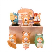 EB 2026 Meilleures ventes : Ensemble de figurines PVC animaux de dessin animé Kawaii, Chien Corgi mignon, Boîte mystère, Décoration de gâteau, Cadeau idéal, 6 pièces/ensemble, Unisexe
