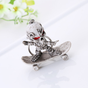 Llavero de esqueleto de goma de Halloween, llavero de esqueleto de la muerte, llavero de esqueleto de skate, regalo de recuerdo de Halloween - Product Image 5