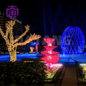 Customized Led <b>Flower</b> <b>Lights</b> Fiberglass Motif <b>Lights</b> In <b>Flower</b> Shape For Garden Landscape Lighting - Product Image 3
