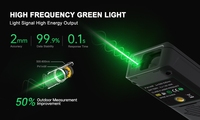Outils de mesure laser d'extérieur SW-50G rechargeable Ip54 faisceau vert M/in/ft 50m mesure d'angle et de hauteur télémètre laser