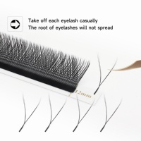 Marque privée 3D 4D 5D 6D W YY Forme Volume Extension de cils Individuel C D L M Curl Cils W Weave Clover Lash Extension