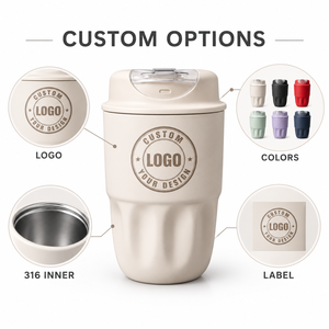 Custom Logo Stainless Steel Coffee <strong>Mug</strong> 316 Vacuum Insulated Corporate Business Gift Office Travel Cup - Product Image 4