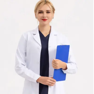 High-end white coat long-sleeved doctor clothing male dental oral medical laboratory overalls