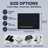Étiquette en silicone de marque Gym, présentation d'identité lisible pour vestes d'équipe, vêtements de côté de terrain, accessoire de badge vestimentaire, fournisseur
