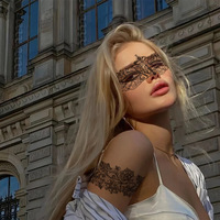Autocollants de tatouage Mehndi au doigt 3D personnalisés transfert d'eau temporaire pour les femmes autocollants de tatouage au henné étanches à l'eau